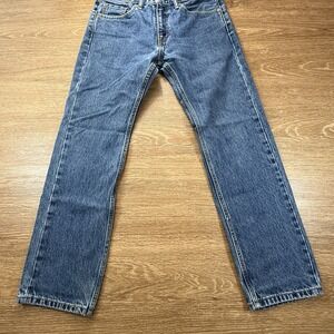Levi's 505 Regular Fit Men's Jeans Blue Denim W30 L30 Straight Leg Zip Fly
